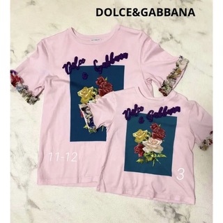 ドルチェアンドガッバーナ(DOLCE&GABBANA)のDOLCE&GABBANA  親子コーデ　フラワー　Tシャツ　3と11-12(Tシャツ/カットソー)