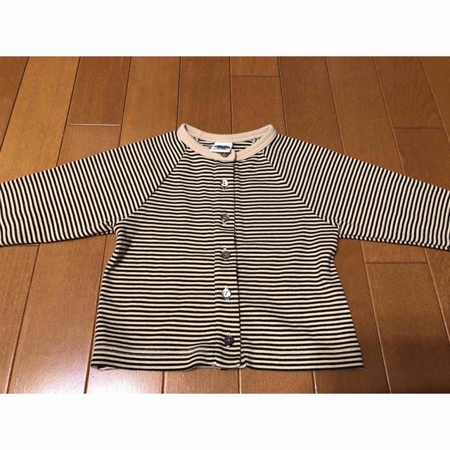 SHIPS KIDS(シップスキッズ)のSHIPS KIDS 90 ボーダーカーディガン キッズ/ベビー/マタニティのキッズ服女の子用(90cm~)(カーディガン)の商品写真