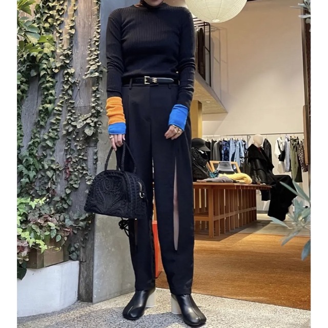fumie tanaka スリットテーパードパンツ 【超安い】 www