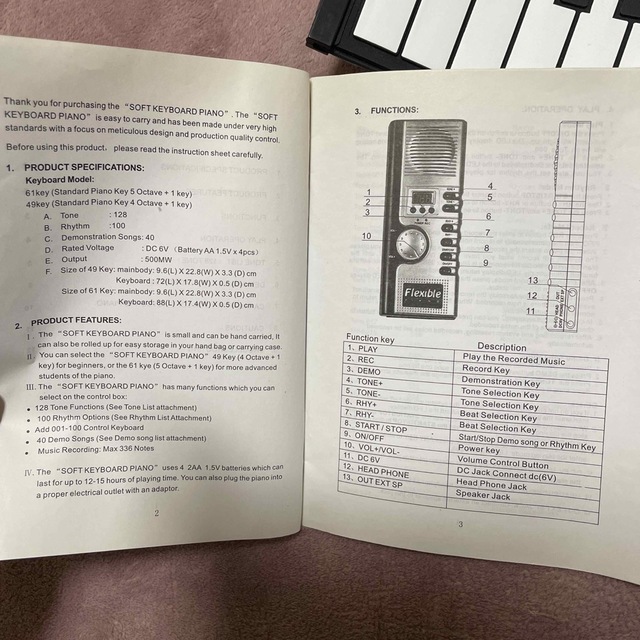 ソフトキーボードピアノ 楽器の鍵盤楽器(電子ピアノ)の商品写真