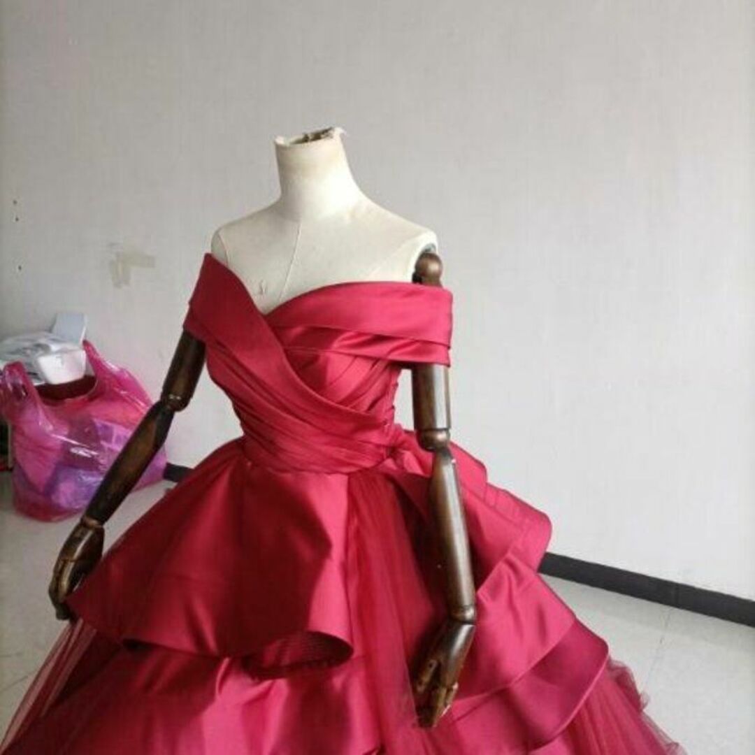 フォーマル/ドレス2ways カラードレス　ウエディングドレス　パフスリーブ　プリンセス感