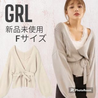 グレイル(GRL)の【本日限定価格】新品未使用 GRL カシュクールニットカーディガン(カーディガン)