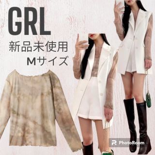 グレイル(GRL)の【本日限定価格】新品未使用 GRL タイダイ柄メロウシアートップス(シャツ/ブラウス(長袖/七分))