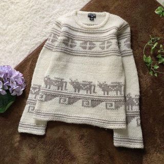 激レア♡ラルフローレン ケーブル編みコットンニット ホース刺繍　極美品　ホワイト