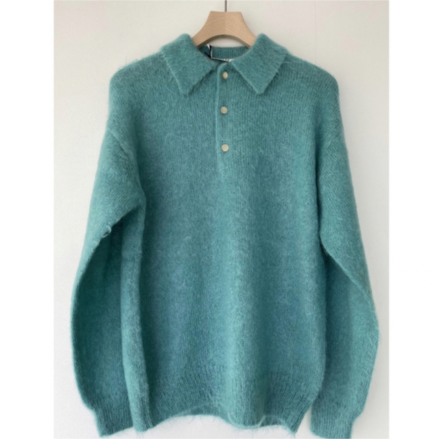 AURALEE(オーラリー)のAURALEE 22AW オーラリー スーパーキッド モヘア ニット ポロ 5 メンズのトップス(ニット/セーター)の商品写真