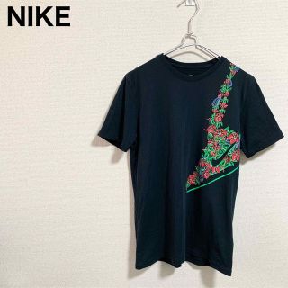 ナイキ(NIKE)のNIKE Tシャツ メンズM 黒 花柄 ボタニカル スニーカー (Tシャツ/カットソー(半袖/袖なし))