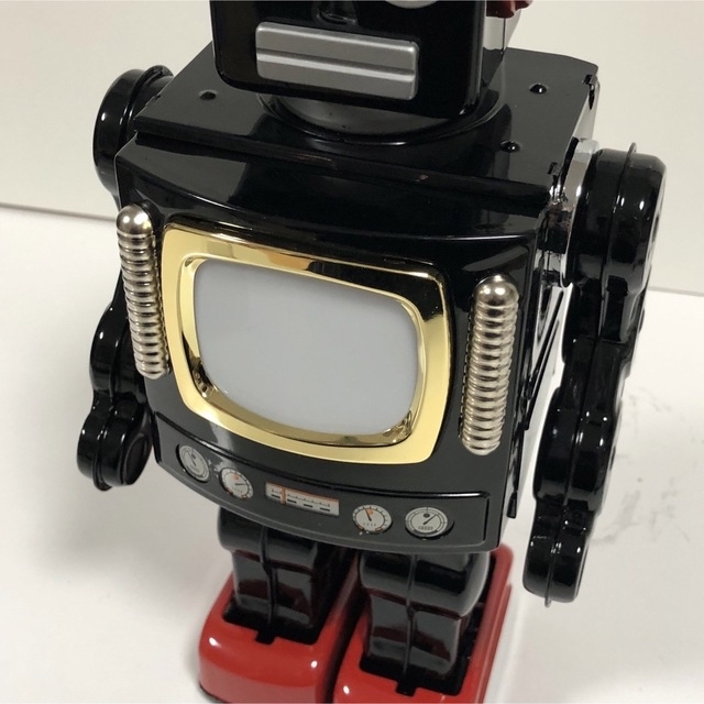 【可動品】テレビロボット　ブリキ　メタルハウス　battery operated