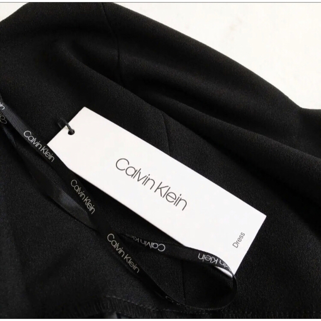 Calvin Klein(カルバンクライン)のCalvin Klein カルバンクライン　ジャージ　リボン　ワンピース　ドレス レディースのワンピース(ロングワンピース/マキシワンピース)の商品写真