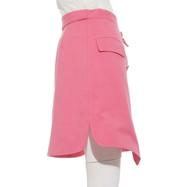 Lily Brown(リリーブラウン)のLily Brown 台形巻きラップスカート　ピンク レディースのスカート(ミニスカート)の商品写真