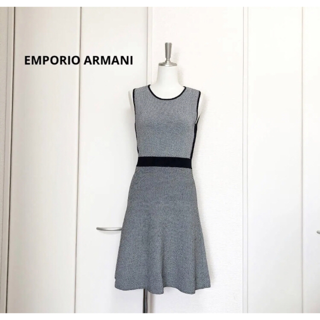 ワンピースEMPORIO ARMANI  アルマーニ　ジャージ　フレア　ワンピース　40