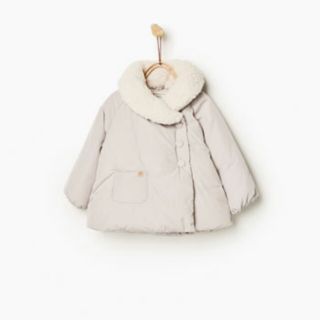 ザラキッズ(ZARA KIDS)の新品   今季  ZARABABY  ボア襟キルティングコート  92センチ(コート)