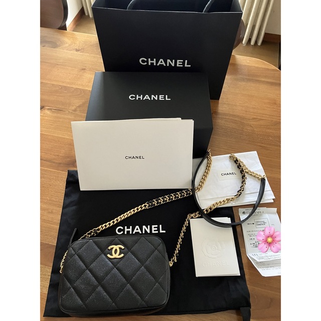 CHANEL(シャネル)の専用CHANELシャネル正規店グレインドスキンショルダーバッグレザーゴールド金具 レディースのバッグ(ショルダーバッグ)の商品写真