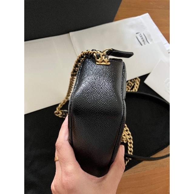 CHANEL(シャネル)の専用CHANELシャネル正規店グレインドスキンショルダーバッグレザーゴールド金具 レディースのバッグ(ショルダーバッグ)の商品写真