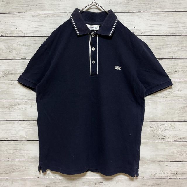 LACOSTE(ラコステ)の83j LACOSTE 鹿の子半袖ポロシャツ SLIMFIT 白ワニ ラコステ メンズのトップス(ポロシャツ)の商品写真