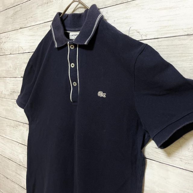 LACOSTE(ラコステ)の83j LACOSTE 鹿の子半袖ポロシャツ SLIMFIT 白ワニ ラコステ メンズのトップス(ポロシャツ)の商品写真