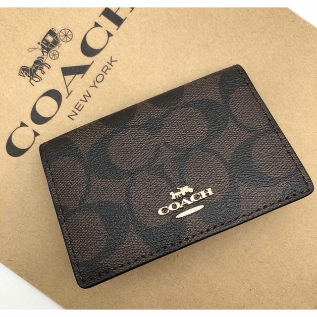 COACH - 【COACH☆新品】ビジネス カード ケース!シグネチャー