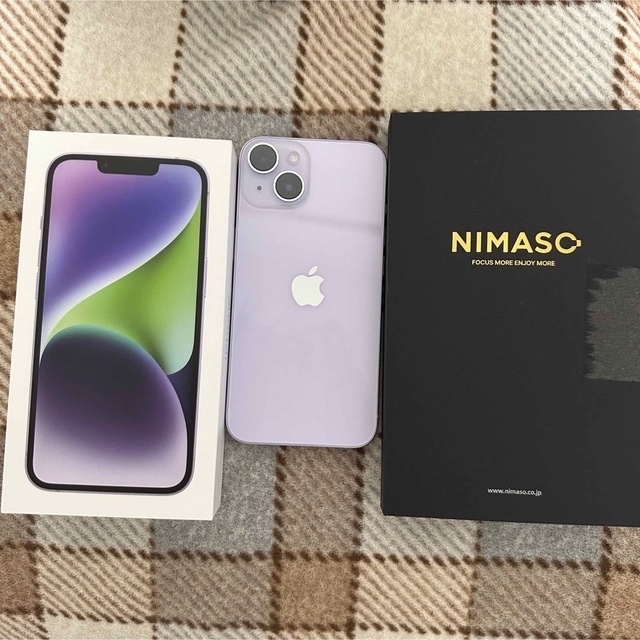 iPhone14 128GB パープル SIMフリー 楽天モバイル 半額セール 55630円
