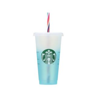 スターバックス(Starbucks)の【新品】スタバ　ミステリーカラーチェンジングリユーザブルコールドカップ(グラス/カップ)