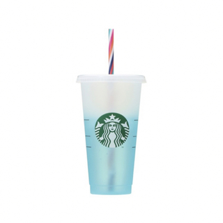 スターバックス(Starbucks)の【新品】スタバ　ミステリーカラーチェンジングリユーザブルコールドカップ(グラス/カップ)