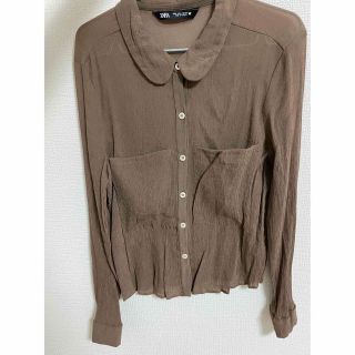 ザラ(ZARA)のZARA シアーシャツ　ブラウス(シャツ/ブラウス(長袖/七分))