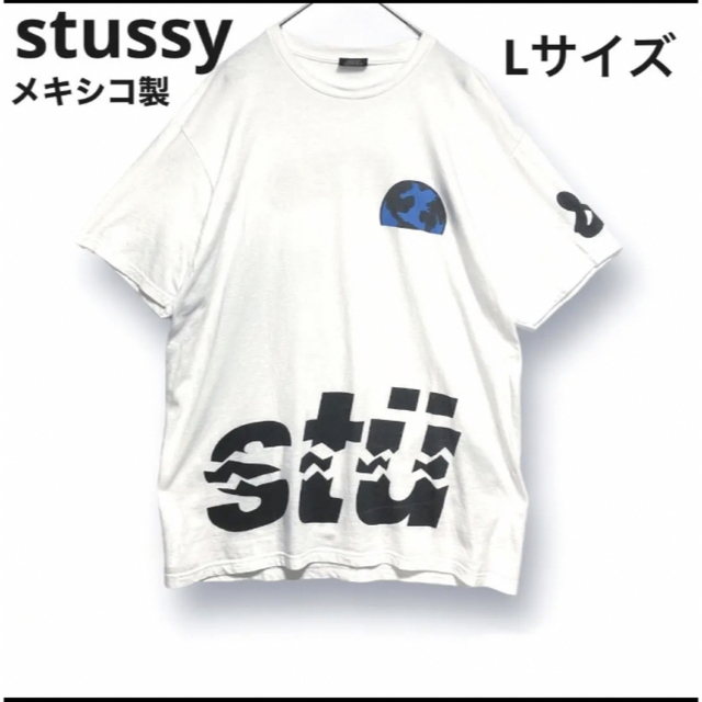 【希少】STUSSY Sロゴ 天使　ビッグプリント　Tシャツ　Lサイズ