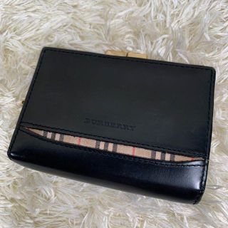 バーバリー(BURBERRY)のバーバリー コインケース ガマ口 ノバチェック レザー 財布 レディース(コインケース)