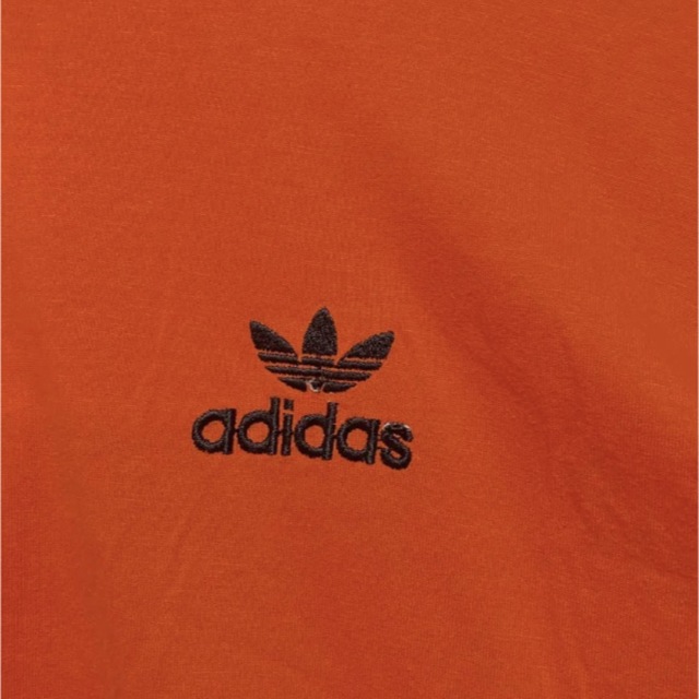 adidas(アディダス)の希少 80S adidas 刺繍ロゴ デサント社 オレンジ Lサイズ メンズのトップス(Tシャツ/カットソー(半袖/袖なし))の商品写真