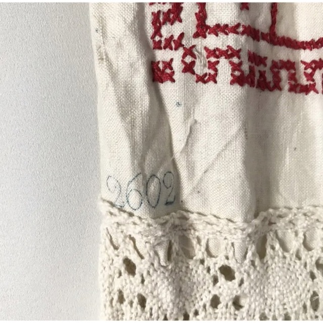 vintage クロスステッチ セットアップ 総刺繍 レース ヴィンテージ