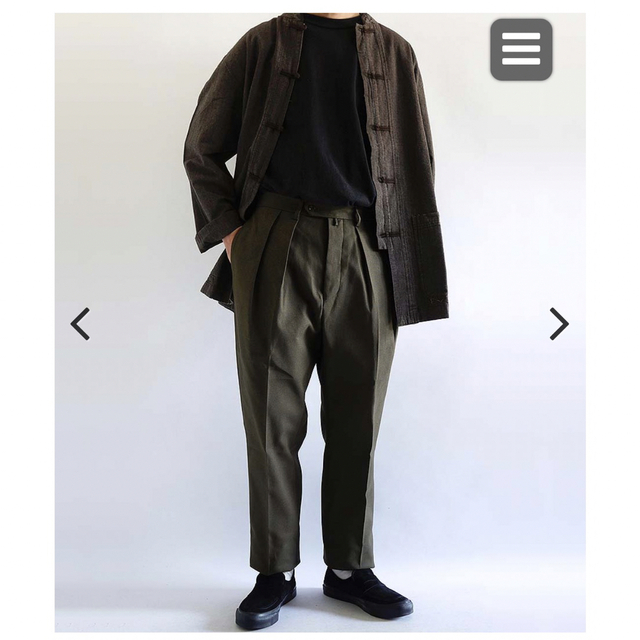 AURALEE(オーラリー)のNEAT Hopsack TAPERED [KHAKI] メンズのパンツ(スラックス)の商品写真