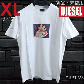 ディーゼル(DIESEL)の【新品】 XL ディーゼル Diesel Tシャツ MAGLIETTA 白(Tシャツ/カットソー(半袖/袖なし))