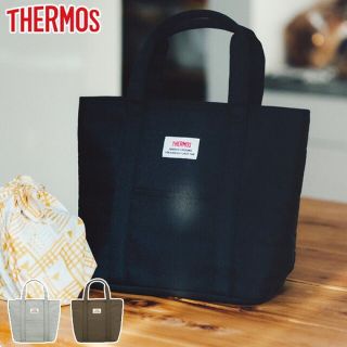 サーモス(THERMOS)のサーモス 保冷ランチバック 7L ブラック REW-007 BK(弁当用品)