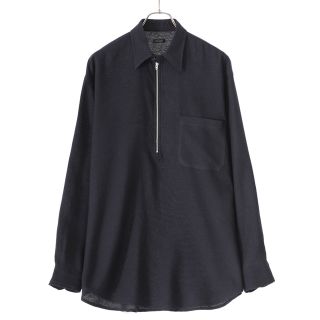 コモリ(COMOLI)のカシミヤ和紙 ハーフジップシャツ　23ss コモリ comoli(シャツ)