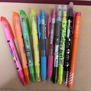 ペン 蛍光ペン ボールペン 10本セット(ペン/マーカー)