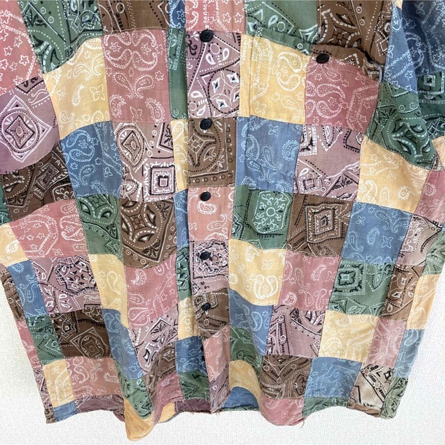 ★レア 旧タグ チャプス ラルフローレン BDシャツ 半袖 パッチワーク 日本製