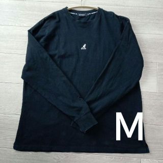 カンゴール(KANGOL)のカンゴール　メンズ　長袖 tシャツ　長Tシャツ　Mサイズ　黒　ブラック(Tシャツ/カットソー(七分/長袖))