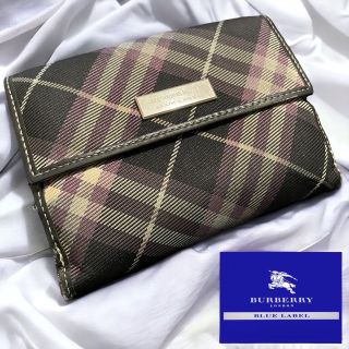 バーバリーブルーレーベル(BURBERRY BLUE LABEL)の【美品】バーバリーブルーレーベル ノバチェック 財布 コンパクトウォレット　希少(財布)