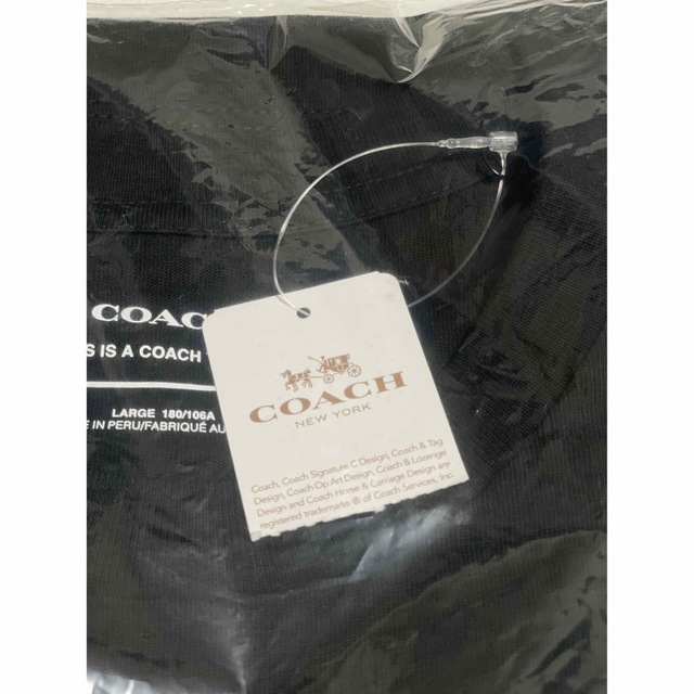 エッセンシャル Tシャツ 黒 COACH コーチ ロゴT 6