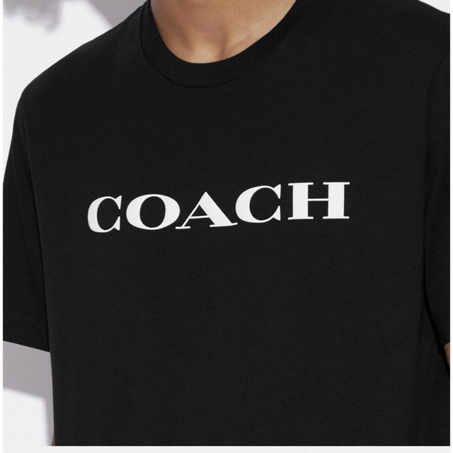 エッセンシャル Tシャツ 黒 COACH コーチ ロゴT 4