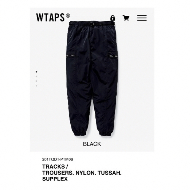 WTAPS TRACKS TROUSERS SUPPLEX S 黒パンツ - ワークパンツ/カーゴパンツ