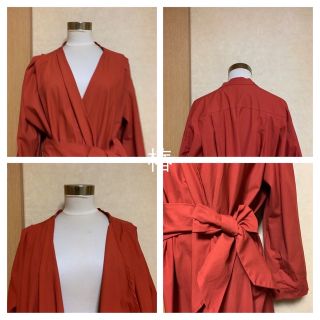 DRESSLAVE - DRESSLAVE ガウン風 ドレープロングコート orangeの通販