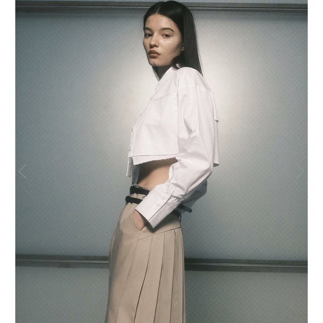 MELT THE LADY layered cropped shirt