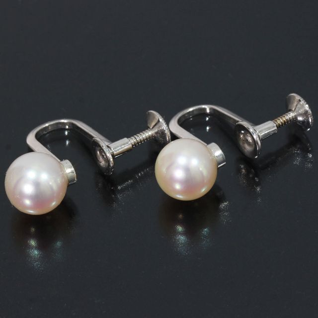 約075×15cm素材ミキモト MIKIMOTO アコヤパール 7.5mm イヤリング K14WG