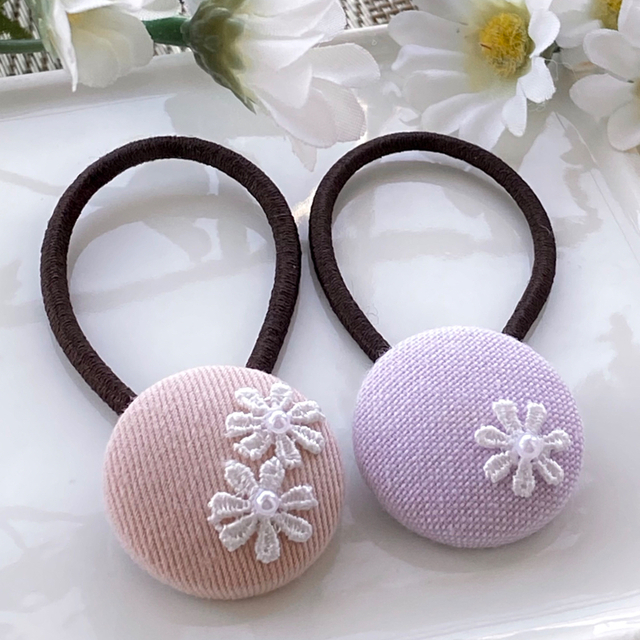 くるみボタン ヘアゴム 2個セット | フリマアプリ ラクマ