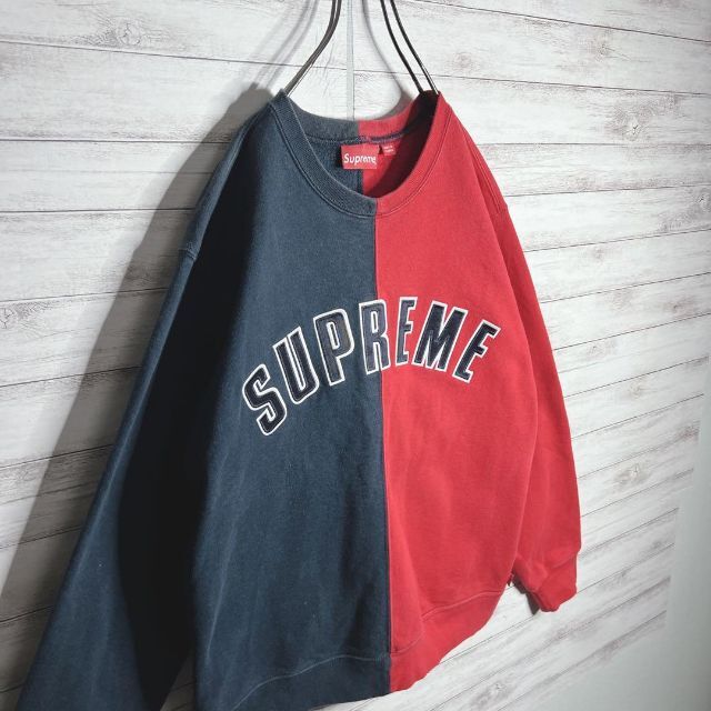 supreme バイカラーアーチロゴ　スウェット