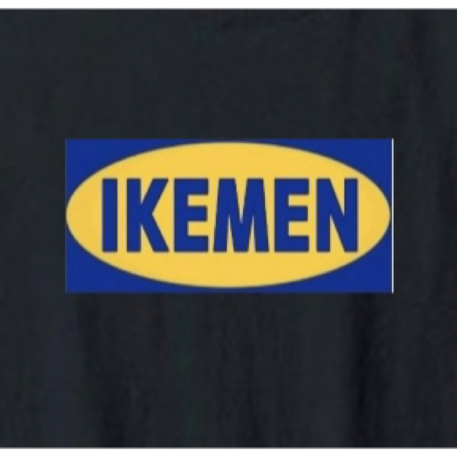 男女兼用　ボックスロゴ　IKEMEN「イケメン」パロディTシャツ　おもしろ/黒 メンズのトップス(Tシャツ/カットソー(半袖/袖なし))の商品写真