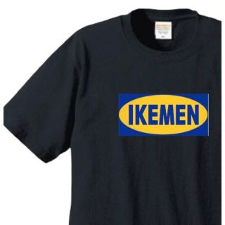 男女兼用　ボックスロゴ　IKEMEN「イケメン」パロディTシャツ　おもしろ/黒(Tシャツ/カットソー(半袖/袖なし))