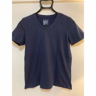 ムジルシリョウヒン(MUJI (無印良品))の無印良品　Vネックティーシャツ　Ｔシャツ　ネイビー　紺(Tシャツ(半袖/袖なし))