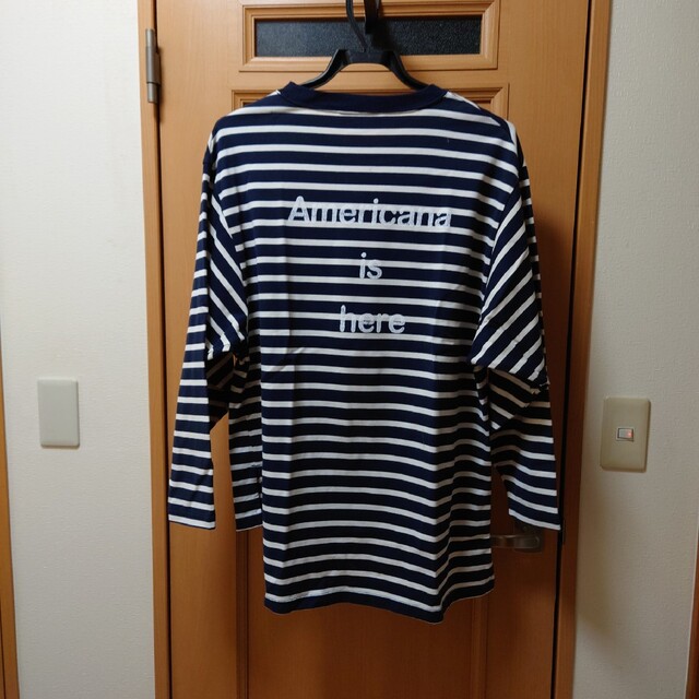 AMERICANA(アメリカーナ)のまつや様専用　アメリカーナ　ボーダーバックプリントTシャツ レディースのトップス(Tシャツ(半袖/袖なし))の商品写真