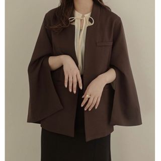 slit design sleeve jacket【brown】(テーラードジャケット)