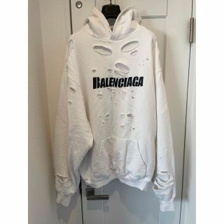 バレンシアガ(Balenciaga)の超美品バレンシアガ　オーバーサイズデストロイパーカー(パーカー)